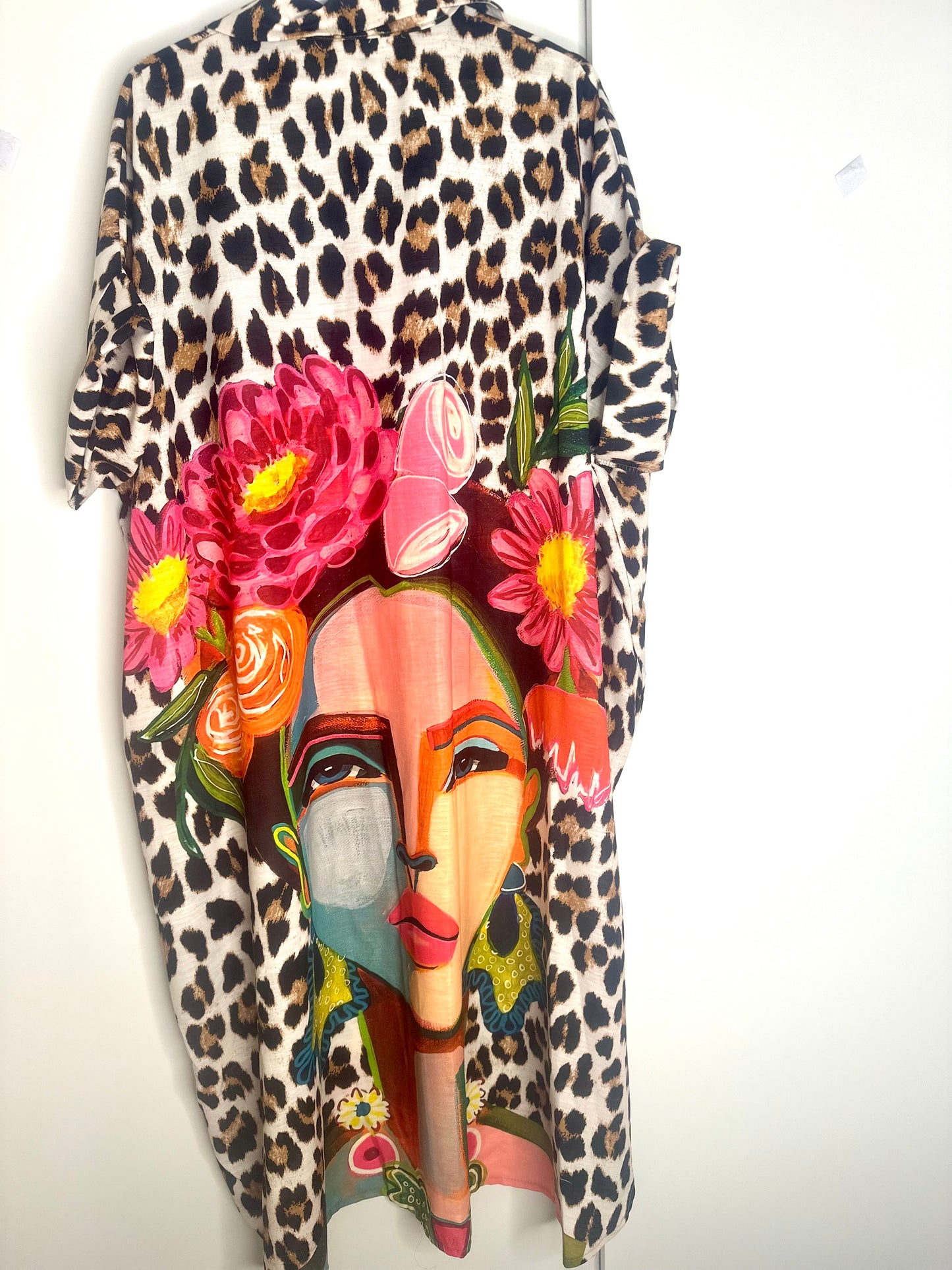 Frida Kahlo and Floral Print Dress - Made in Italy (One Size up to 24)